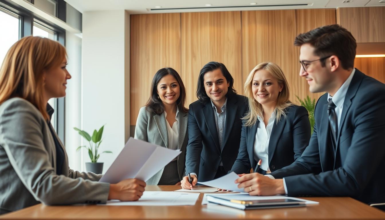 Business agreement signing